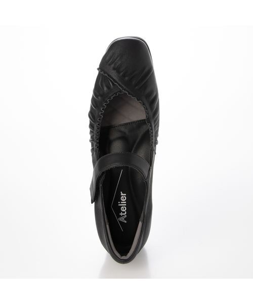 Atelier / アトリエ フラットシューズ | 【3E】ドレープデザインストラップパンプス | 詳細8