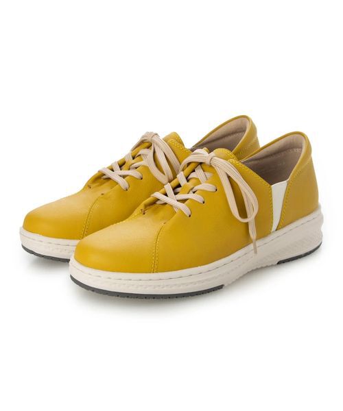 Atelier / アトリエ レインシューズ | 【3E】【レイン対応】レザースニーカー（イエロー）