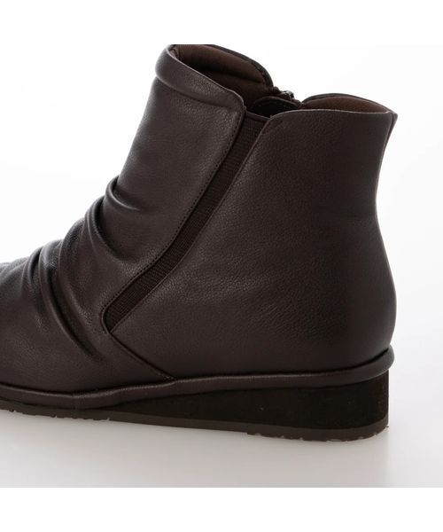 Atelier / アトリエ ブーツ（ショート丈） | 【3E】晴雨兼用ギャザーデザインショートブーツ | 詳細5