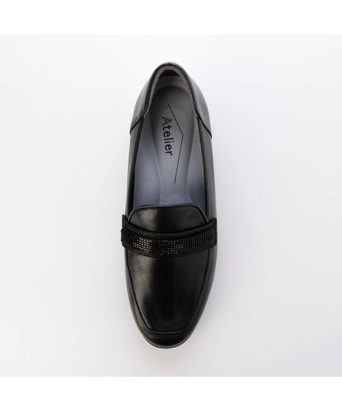 Atelier / アトリエ フラットシューズ | 【3E】ビジュー付きローファー | 詳細3