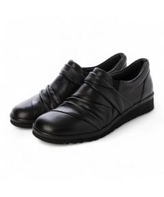 Atelier / アトリエ フラットシューズ | 【3E】スクエアトゥドレープスリッポン 