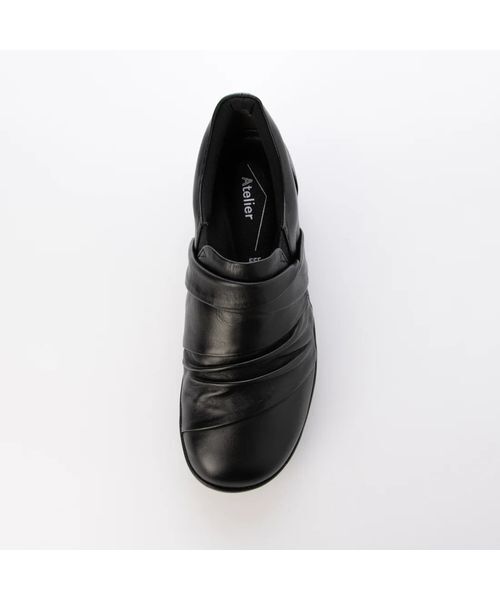 Atelier / アトリエ フラットシューズ | 【3E】スクエアトゥドレープスリッポン  | 詳細8