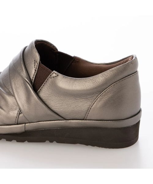 Atelier / アトリエ フラットシューズ | 【3E】スクエアトゥドレープスリッポン  | 詳細15