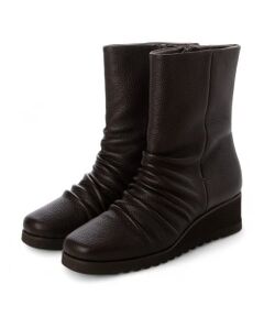 Atelier / アトリエ ブーツ（ショート丈） | 【3E】ギャザーデザインショートブーツ