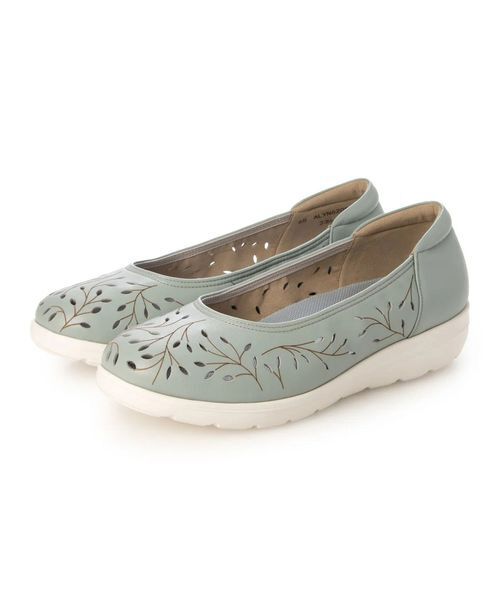 Atelier / アトリエ フラットシューズ | 【軽量】【3E】レーザーカットデザインパンプス | 詳細1