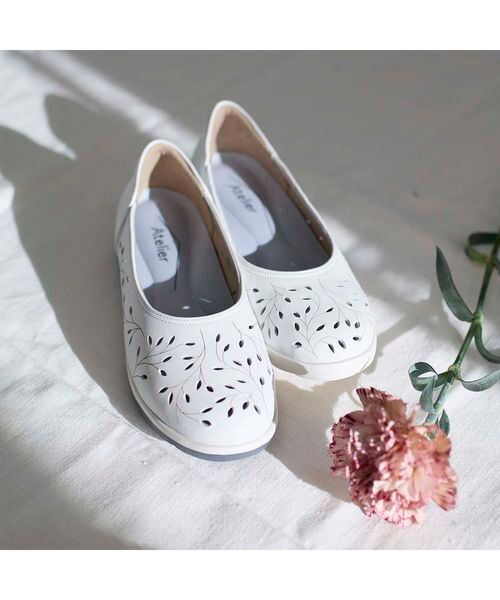 Atelier / アトリエ フラットシューズ | 【軽量】【3E】レーザーカットデザインパンプス | 詳細13