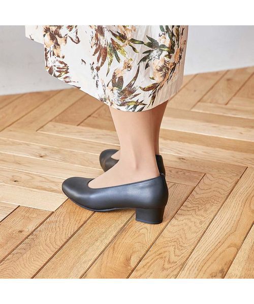 Atelier / アトリエ パンプス | 【3E】ラウンドトゥベーシックパンプス（ブラック）