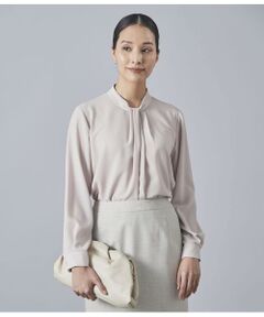 Atraer / アトラエル シャツ・ブラウス | ストレッチジョーゼット スカーフ風長袖ブラウス
