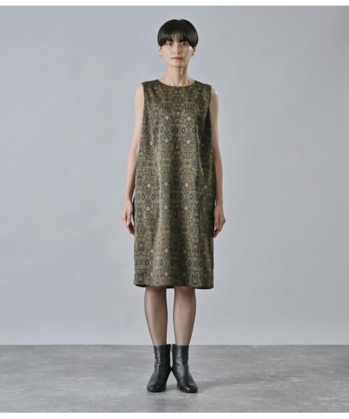 Atraer / アトラエル ミニ丈・ひざ丈ワンピース | アールヌーボーボタニカルプリント サックドレス | 詳細22