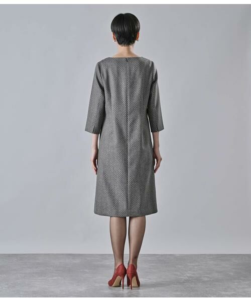 Atraer / アトラエル ミニ丈・ひざ丈ワンピース | MARZOTTO ダイヤジャカード 7分袖Aラインワンピース | 詳細2