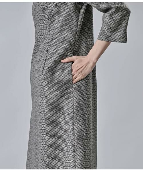 Atraer / アトラエル ミニ丈・ひざ丈ワンピース | MARZOTTO ダイヤジャカード 7分袖Aラインワンピース | 詳細4