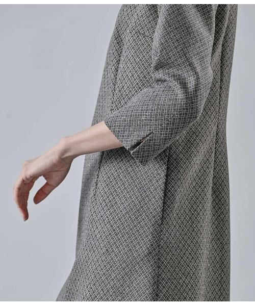 Atraer / アトラエル ミニ丈・ひざ丈ワンピース | MARZOTTO ダイヤジャカード 7分袖Aラインワンピース | 詳細5