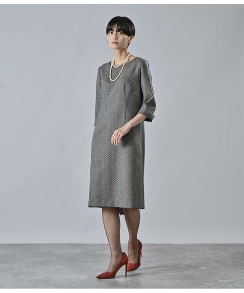 Atraer / アトラエル ミニ丈・ひざ丈ワンピース | MARZOTTO ダイヤジャカード 7分袖Aラインワンピース | 詳細6