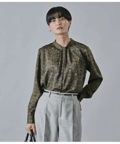 Atraer / アトラエル シャツ・ブラウス | アールヌーボーボタニカルプリント スカーフ風長袖ブラウス