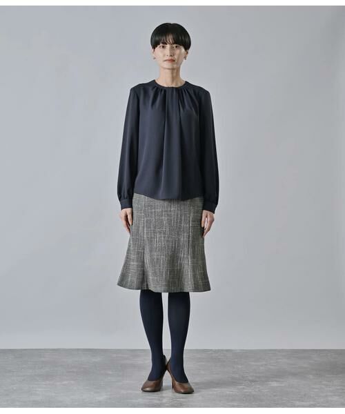 Atraer / アトラエル シャツ・ブラウス | ストレッチジョーゼット ギャザーデザインブラウス | 詳細14