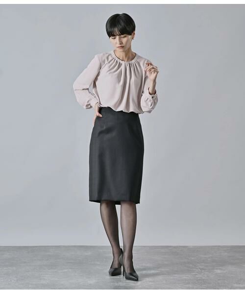 Atraer / アトラエル シャツ・ブラウス | ストレッチジョーゼット ギャザーデザインブラウス | 詳細6