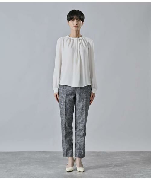 Atraer / アトラエル シャツ・ブラウス | ストレッチジョーゼット ギャザーデザインブラウス | 詳細9