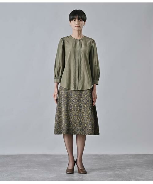 Atraer / アトラエル シャツ・ブラウス | ブライトローン 8分袖ピンタックブラウス | 詳細1