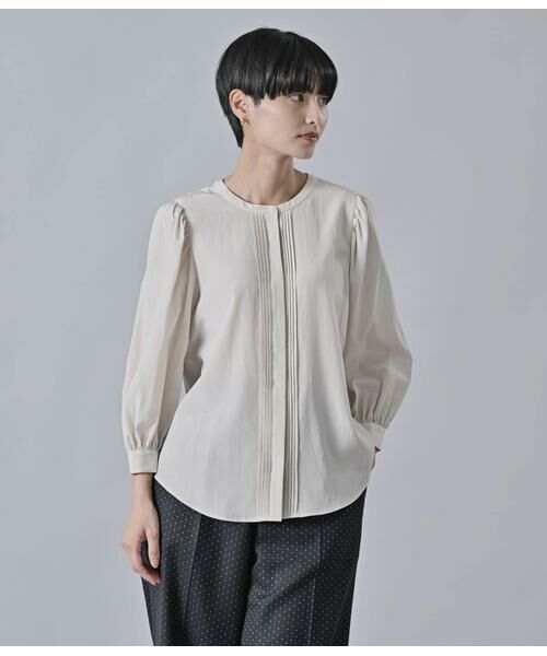 Atraer / アトラエル シャツ・ブラウス | ブライトローン 8分袖ピンタックブラウス | 詳細10