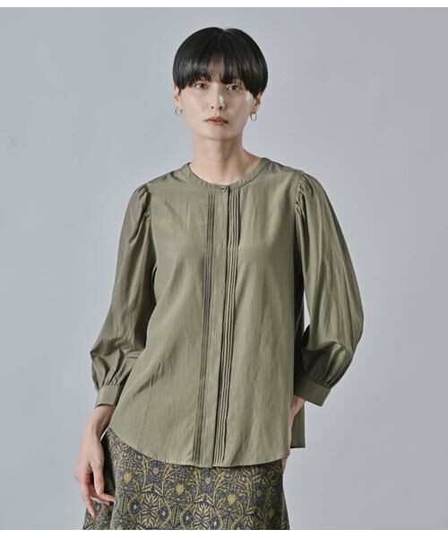 Atraer / アトラエル シャツ・ブラウス | ブライトローン 8分袖ピンタックブラウス | 詳細3