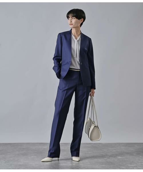 Atraer / アトラエル シャツ・ブラウス | シフォンストレッチ 身頃切り替えボウタイブラウス | 詳細11