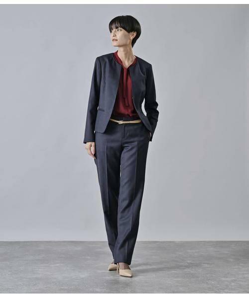 Atraer / アトラエル シャツ・ブラウス | シフォンストレッチ 身頃切り替えボウタイブラウス | 詳細6