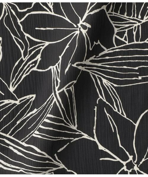 Atraer / アトラエル シャツ・ブラウス | サテン楊柳オーキッドプリント アシンメトリースカーフ風ブラウス | 詳細15