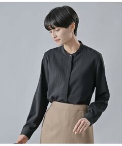 Atraer / アトラエル シャツ・ブラウス | シフォンストレッチ 飾りステッチ切替ブラウス