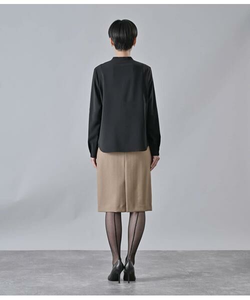 Atraer / アトラエル シャツ・ブラウス | シフォンストレッチ 飾りステッチ切替ブラウス | 詳細2