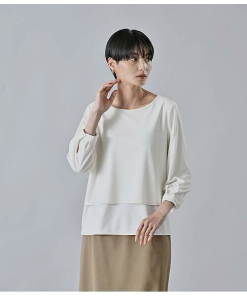 Atraer / アトラエル カットソー | 強撚スムース レイヤードカットソープルオーバー | 詳細3