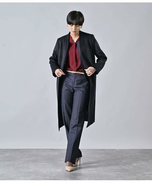 Atraer / アトラエル その他アウター | カシミヤ混ビーバー ノーカラーＶネックコート | 詳細11