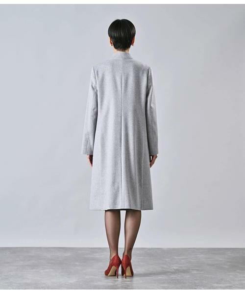 Atraer / アトラエル その他アウター | カシミヤ混ビーバー ノーカラーＶネックコート | 詳細2