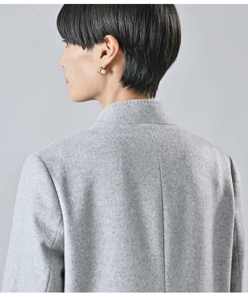 Atraer / アトラエル その他アウター | カシミヤ混ビーバー ノーカラーＶネックコート | 詳細4