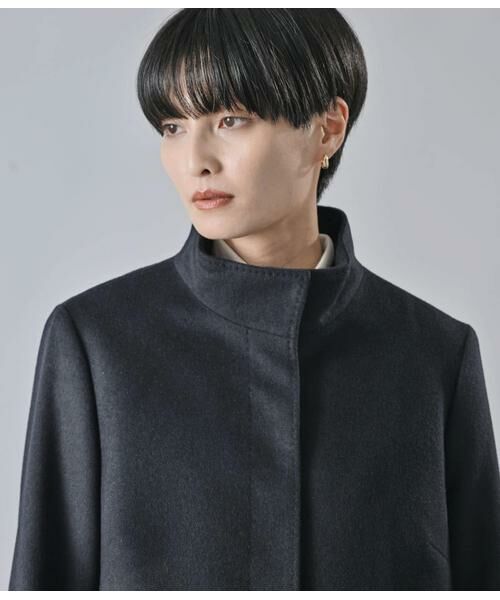 Atraer / アトラエル その他アウター | カシミヤ混ビーバー スタンドカラーコート | 詳細5