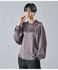Atraer / アトラエル シャツ・ブラウス | マットサテン ボリュームスリーブブラウス