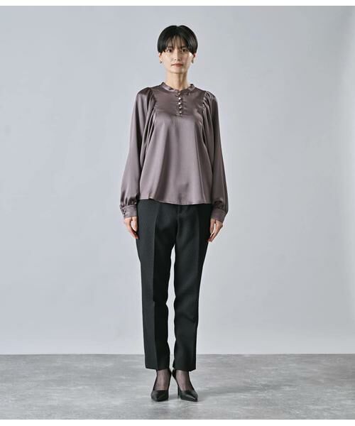 Atraer / アトラエル シャツ・ブラウス | マットサテン ボリュームスリーブブラウス | 詳細1