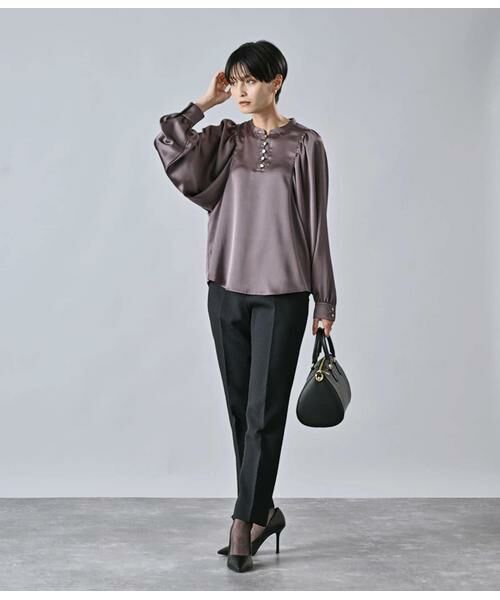 Atraer / アトラエル シャツ・ブラウス | マットサテン ボリュームスリーブブラウス | 詳細10
