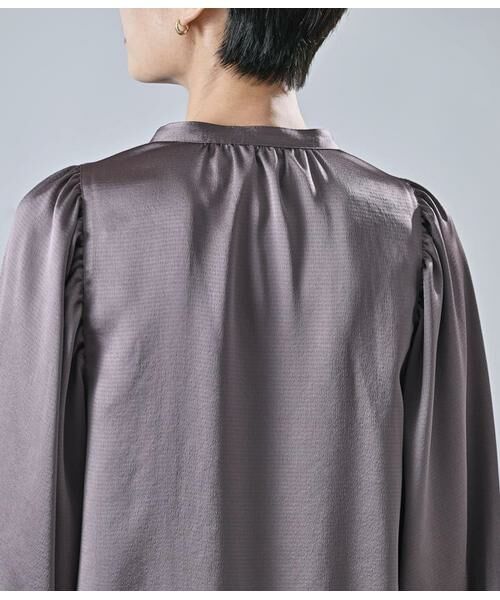 Atraer / アトラエル シャツ・ブラウス | マットサテン ボリュームスリーブブラウス | 詳細5