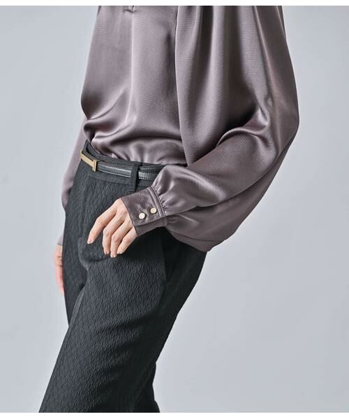 Atraer / アトラエル シャツ・ブラウス | マットサテン ボリュームスリーブブラウス | 詳細6