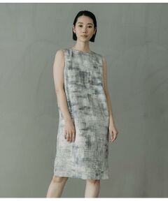 Atraer / アトラエル ミニ丈・ひざ丈ワンピース | オーシャンベールプリント ノースリーブサックドレス