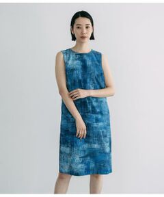 Atraer / アトラエル ミニ丈・ひざ丈ワンピース | オーシャンベールプリント ノースリーブサックドレス