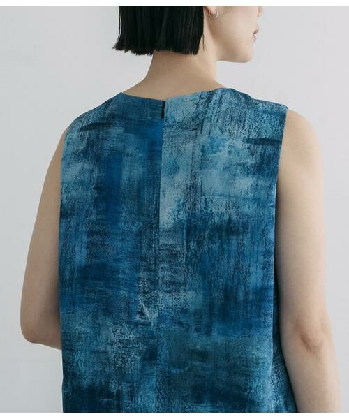 Atraer / アトラエル ミニ丈・ひざ丈ワンピース | オーシャンベールプリント ノースリーブサックドレス | 詳細5