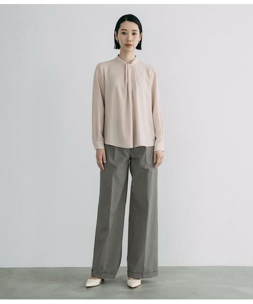 Atraer / アトラエル シャツ・ブラウス | ストレッチジョーゼット スカーフ風長袖ブラウス | 詳細1