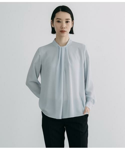 Atraer / アトラエル シャツ・ブラウス | ストレッチジョーゼット スカーフ風長袖ブラウス | 詳細12