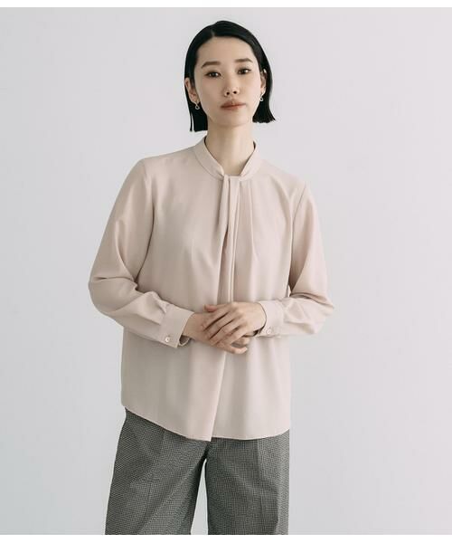 Atraer / アトラエル シャツ・ブラウス | ストレッチジョーゼット スカーフ風長袖ブラウス | 詳細2