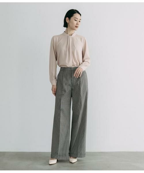 Atraer / アトラエル シャツ・ブラウス | ストレッチジョーゼット スカーフ風長袖ブラウス | 詳細5