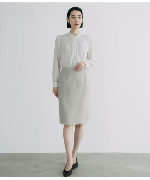 Atraer / アトラエル シャツ・ブラウス | ストレッチジョーゼット スカーフ風長袖ブラウス | 詳細9