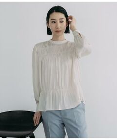 Atraer / アトラエル シャツ・ブラウス | エコシャンブレー 長袖シャーリングブラウス