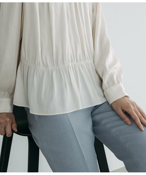 Atraer / アトラエル シャツ・ブラウス | エコシャンブレー 長袖シャーリングブラウス | 詳細4