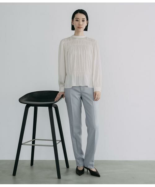 Atraer / アトラエル シャツ・ブラウス | エコシャンブレー 長袖シャーリングブラウス | 詳細5